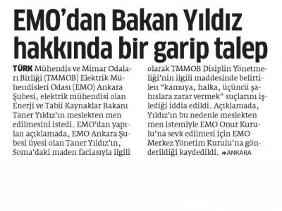 EMO`DAN BAKAN YILDIZ HAKKINDA BİR GARİP TALEP (STAR, 19.05.2014)