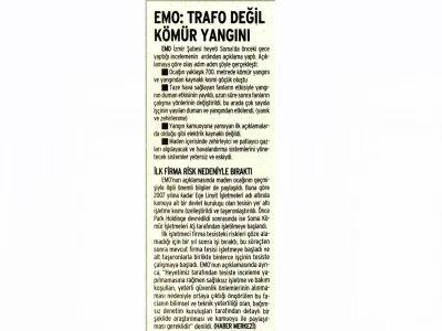 EMO : TRAFO DEĞİL KÖMÜR YANGINI -15.05.2014 -EVRENSEL