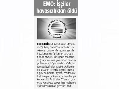 EMO : İŞÇİLER HAVASIZLIKTAN ÖLDÜ - 15.05.2014 - YURT