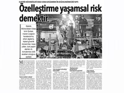 ÖZELLEŞTİRME YAŞAMSAL RİSK DEMEKTİR - 18.05.2014 -AYDINLIK
