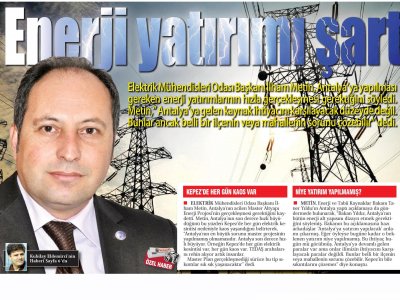 ENERJİ YATIRIMI ŞART (ANTALYA-16.08.2014)