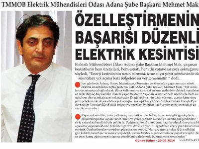 ÖZELLEŞTİRMENİN BAŞARILARI : `DÜZENLİ` ELEKTRİK KESİNTİLERİ
