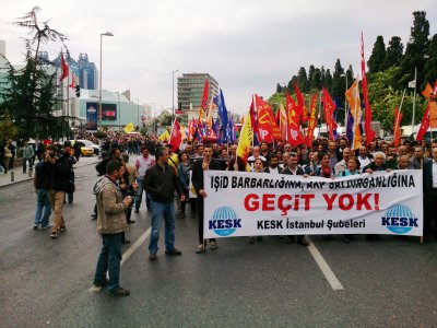 MECİDİYEKÖYDE IŞİD PROTESTOSU
