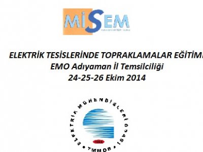 ELEKTRİK TESİSLERİNDE TOPRAKLAMALAR EĞİTİMİ DÜZENLENDİ.