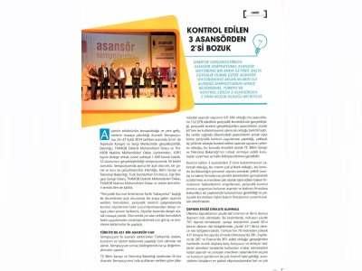 KONTROL EDİLEN 3 ASANSÖRDEN 2`Sİ BOZUK - 01.10.2014 -KAYNAK ELEKTRİK