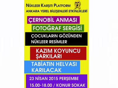 NÜKLEER KARŞITI PLATFORM (NKP) ANKARA YEREL BİLEŞENLERİ KONUR SOKAK ETKİNLİĞİ