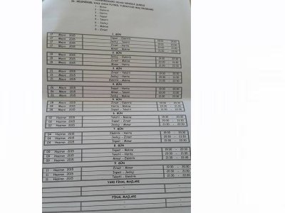 26.GELENEKSEL HALI SAHA FUTBOL TURNUVASI DÜZENLENECEKTİR.