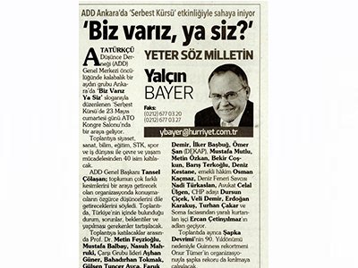 YALÇIN BAYER (HÜRRİYET, 20.5.2015)