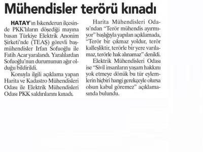 MÜHENDİSLER TERÖRÜ KINADI (AYDINLIK - 15.08.2015)