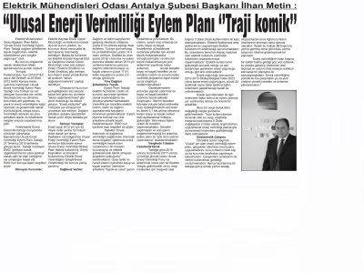 ULUSAL ENERJİ VERİMLİLİĞİ EYLEM PLANI `TRAJİ KOMİK` (ANTALYA EKONOMİ - 17.08.2015)