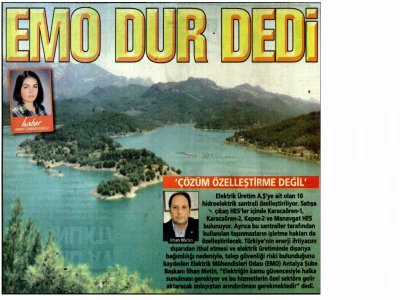 EMO DUR DEDİ (POSTA AKDENİZ - 22.08.2015)