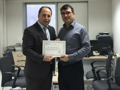 ÜYEMİZE MESLEKTE 25. YIL ONUR BELGESİ