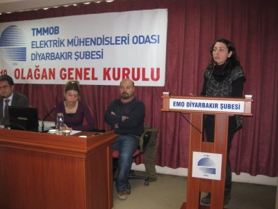EMO ANKARA ŞUBESİ YÖNETİM KURULU BAŞKANI EBRU AKGÜN YALÇIN DİYARBAKIR ŞUBESİ 19. OLAĞAN GENEL KURULUNA KATILDI