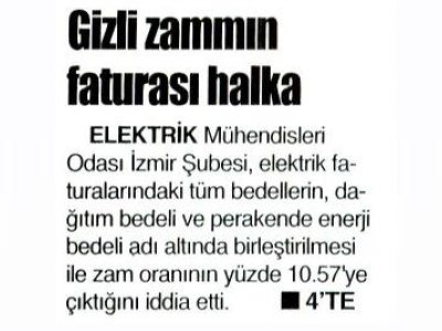 GİZLİ ZAMMIN FATURASINI YİNE VATANDAŞ ÖDEYECEK (9 EYLÜL)