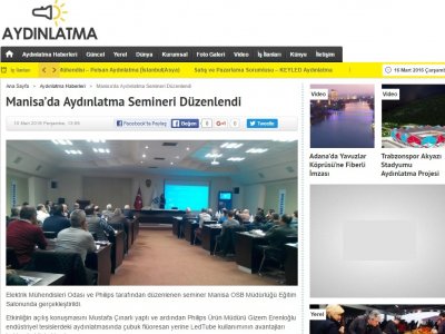 MANİSA’DA AYDINLATMA SEMİNERİ DÜZENLENDİ (AYDİNLATMA.GEN.TR)