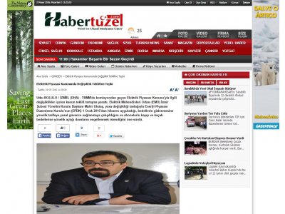 ELEKTRİK PİYASASI KANUNU`NDA DEĞİŞİKLİK TEKLİFİNE TEPKİ (HABERTUZEL.COM)
