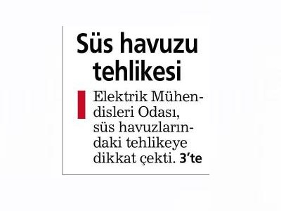 SÜS HAVUZLARI ÖLÜM SAÇIYOR, ÖNLEM ALIN  (HABERTÜRK EGELİ)