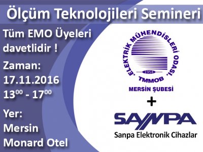 ÖLÇÜM TEKNOLOJİLERİ SEMİNERİ GERÇEKLEŞTİRİLECEK