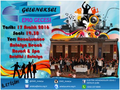 2016 EMO GELENEKSEL GECEMİZDE BULUŞALIM!
