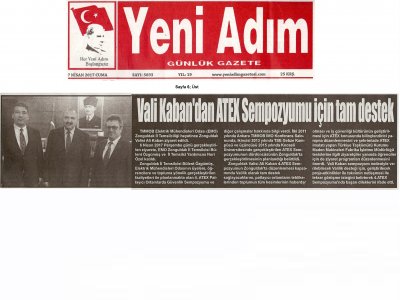 YENİ ADAM: VALİ KABAN`DAN ATEX SEMPOZYUMU İÇİN TAM DESTEK
