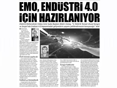 EMO, ENDÜSTRİ 4.0 İÇİN HAZIRLANIYOR (YENİ BAKIŞ)