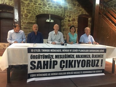 DÜNDEN BUGÜNE AYNI KARARLILIK VE İNANÇLA 19 EYLÜL TMMOB MÜHENDİS, MİMAR VE ŞEHİR PLANCILARI DAYANIŞMA GÜNÜNÜ KUTLUYORUZ.