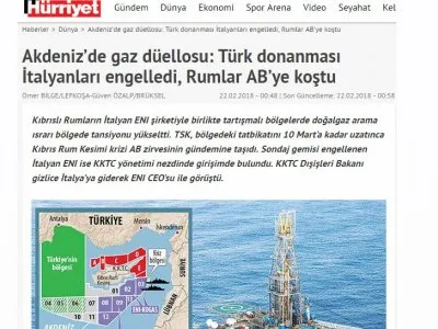 AKDENİZ’DE GAZ DÜELLOSU: TÜRK DONANMASI İTALYANLARI ENGELLEDİ, RUMLAR AB’YE KOŞTU (HURRİYET.COM.TR)