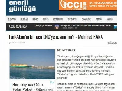 TÜRKAKIM`IN BİR UCU LNG`YE UZANIR MI?  (MEHMET KARA-ENERJİGUNLUGU.NET)