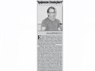IŞIĞIMIZIN EMEKÇİLERİ (BAŞKENT GAZETESİ, 28.04.2018)