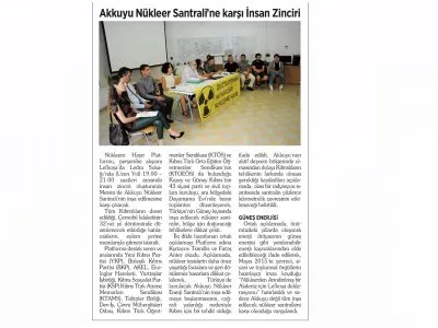 AKKUYU NÜKLEER SABTRALİ`NE KARŞI İNSAN ZİNCİRİ (HABERATÖR, 25.04,2018)