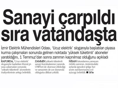 SANAYİ ÇARPILDI SIRA VATANDAŞTA (HABER EKSPRES)