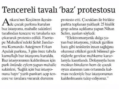 TENCERELİ TAVALI `BAZ` PROTESTOSU (BİRGÜN, 08.05.2018)