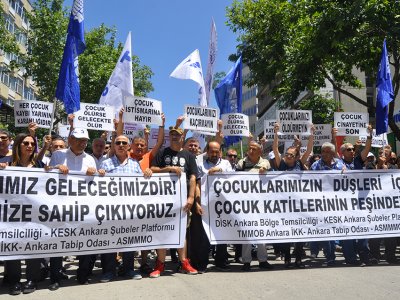 TMMOB-DİSK-KESK-ATO-ASMMO ÇOCUKLARIMIZIN DÜŞLERİ İÇİN ÇOCUK KATİLLERİNİN PEŞİNDEYİZ