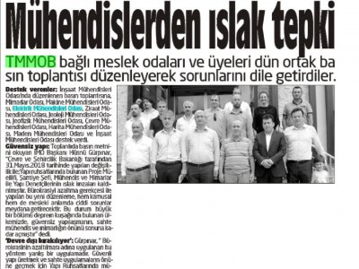 SAKARYA YENİGÜN:MÜHENDİSLERDEN ISLAK TEPKİ