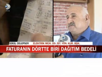 FATURANIN DÖRTTE BİRİ DAĞITIM BEDELİ - KANAL D 2 EKİM 2018