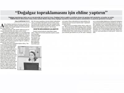 `DOĞALGAZ TOPRAKLAMASINI İŞİN EHLİNE YAPTIRIN` (BAŞKENT GAZETESİ, 05.10.2018)