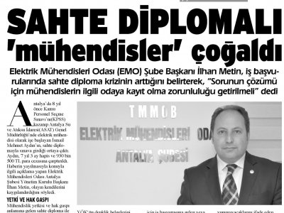 SAHTE MÜHENDİSLERE DİKKAT (ANTALYA KÖRFEZ - 25.12.2018)