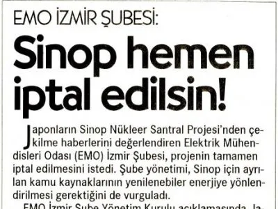 SİNOP HEMEN İPTAL EDİLSİN (CUMHURİYET)