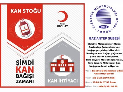 ŞUBEMİZDE KAN BAĞIŞI GERÇEKLEŞTİRİLECEKTİR.
