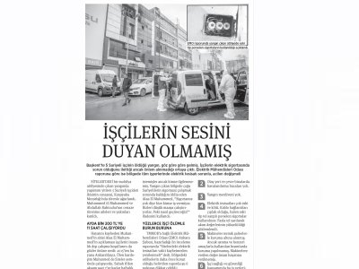 İŞÇİLERİN SESİNİ DUYAN OLMAMIŞ (BİRGÜN, 19.01.2019)