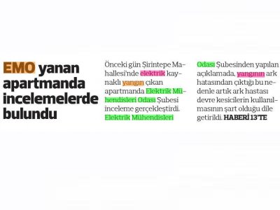 EMO YANAN APARTMANDA İNCELEMEDE BULUNDU.(MİLLİ İRADE GAZETESİ-29.01.2018)