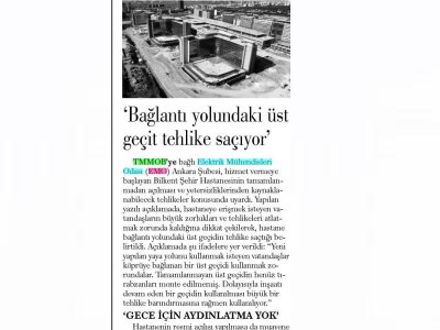 `BAĞLANTI YOLUNDAKİ ÜST GEÇİT TEHLİKE SAÇIYOR` (GÜNLÜK EVRENSEL, 14.03.2019)