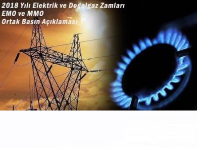 EMO VE MMO OLARAK ELEKTRİK VE DOĞALGAZ SEKTÖRÜNDEKİ ARTIŞLAR İLE İLGİLİ ORTAK BASIN AÇIKLAMASI GERÇEKLEŞTİRİLDİ.