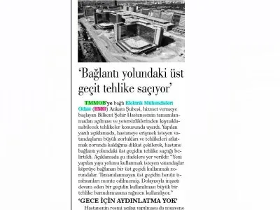 `BAĞLANTI YOLUNDAKİ ÜST GEÇİT TEHLİKE SAÇIYOR` (GÜNLÜK EVRENSEL, 14.03.2019)