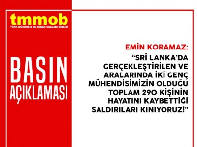 SRİ LANKADA GERÇEKLEŞTİRİLEN VE ARALARINDA İKİ GENÇ MÜHENDİSİMİZİN OLDUĞU TOPLAM 290 KİŞİNİN HAYATINI KAYBETTİĞİ SALDIRILARI KINIYORUZ!