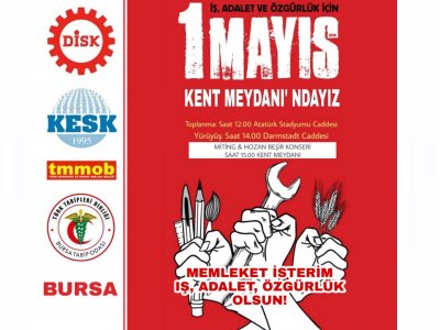 1 MAYIS BİRLİK, MÜCADELE, DAYANIŞMA GÜNÜNDE ALANLARDAYIZ!