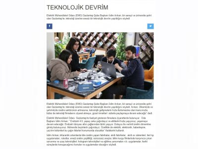 TEKNOLOJİK DEVRİM BAŞLIKLI BASIN AÇIKLAMASI
