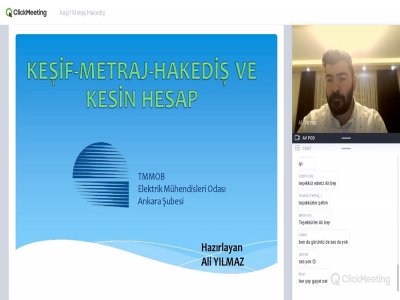 KEŞİF, METRAJ, HAKEDİŞ VE KESİN HESAP KONULU WEBİNAR DÜZENLENDİ