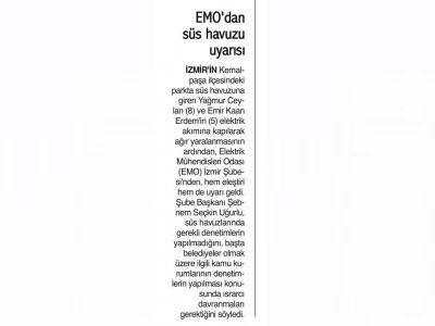EMO`DAN SÜS HAVUZU UYARISI (9 EYLÜL İZMİR)
