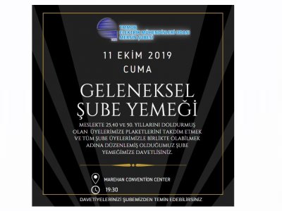 GELENEKSEL ŞUBE YEMEĞİ DAVET